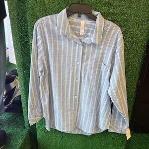 Auden Blue and White Striped Sleepwear